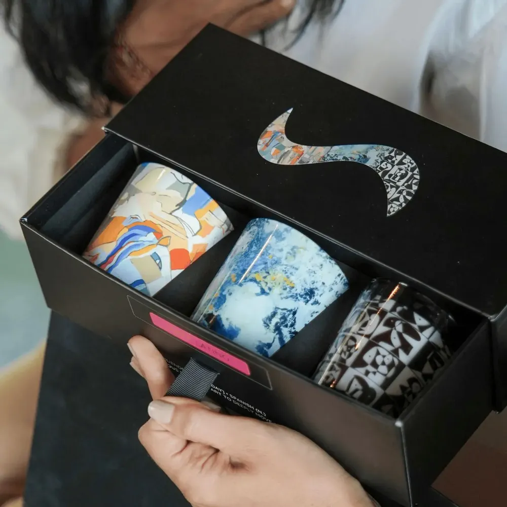 Bougies - Coffret cadeau de 3 bougies en verre Arte Latino - ARTITUDE HOME