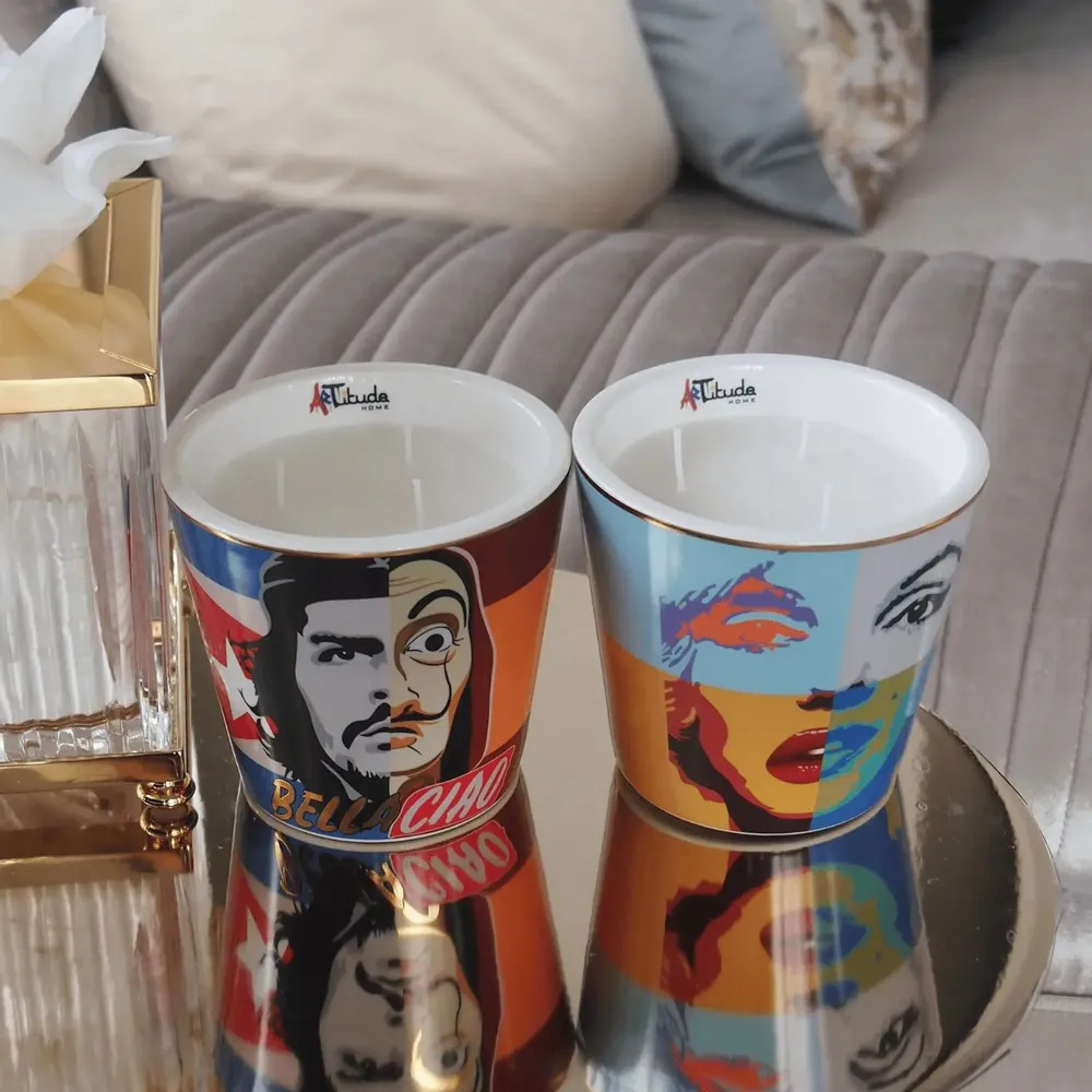 Bougies - Coffret cadeau de 2 bougies en céramique Iconic Flames Duo - ARTITUDE HOME