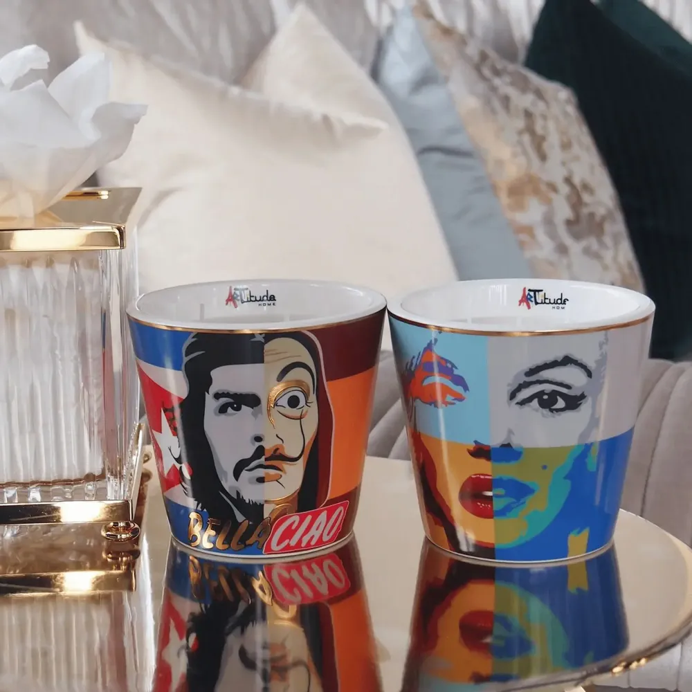 Bougies - Coffret cadeau de 2 bougies en céramique Iconic Flames Duo - ARTITUDE HOME