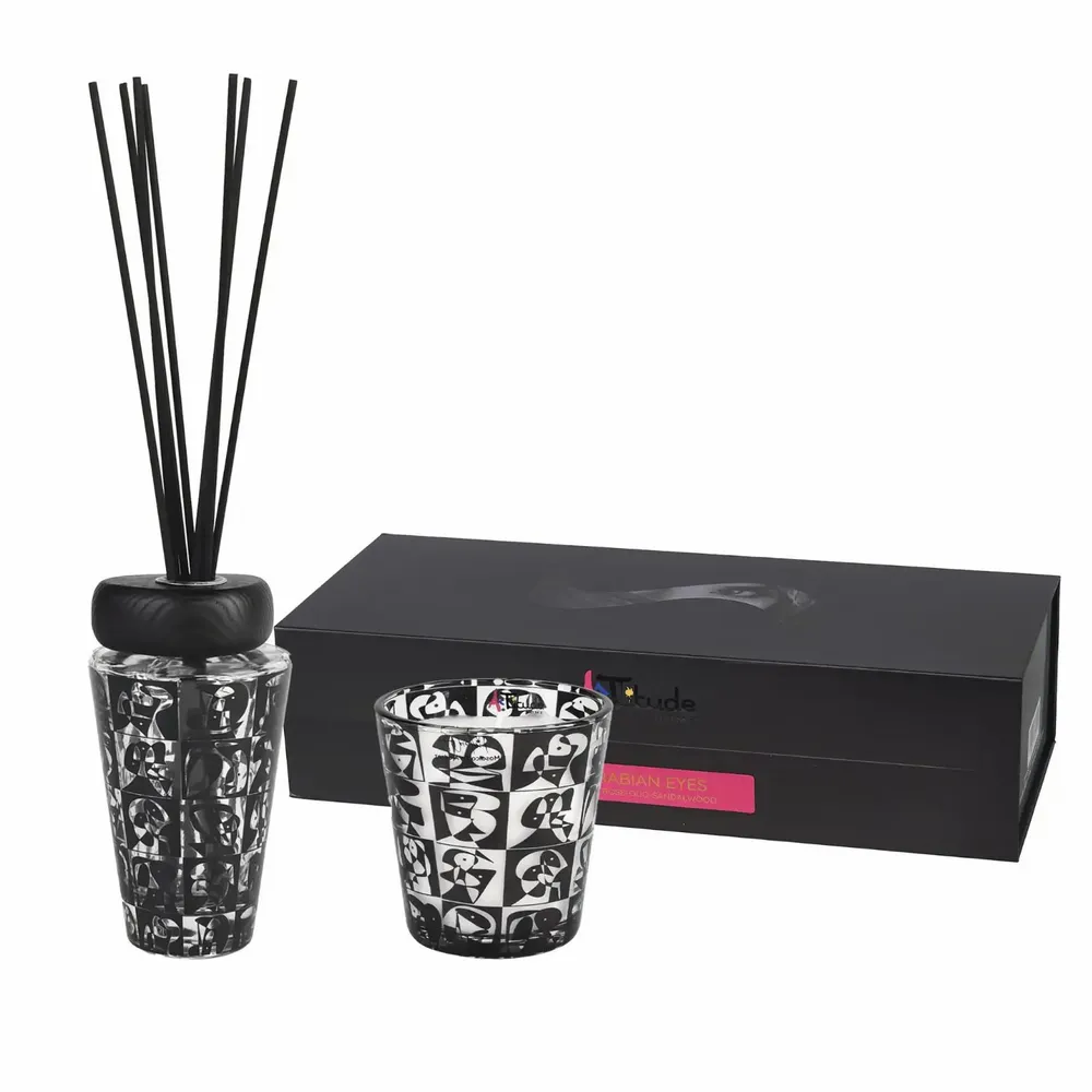 Bougies - Coffret cadeau diffuseur de bougies en verre Mosaico En Ajedrez - ARTITUDE HOME