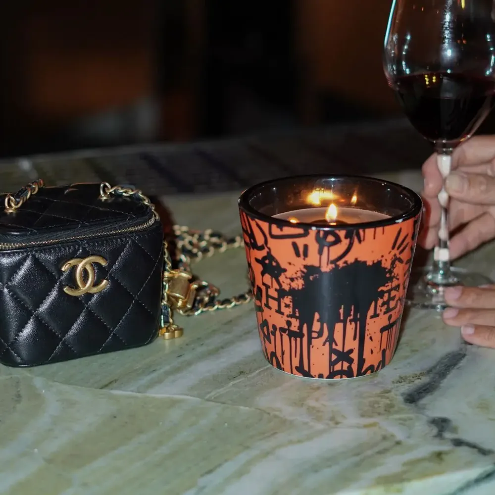 Bougies - ART BAG (Santal Épice-Violet-Cuir) - Bougie parfumée en céramique - 10 cm - ARTITUDE HOME