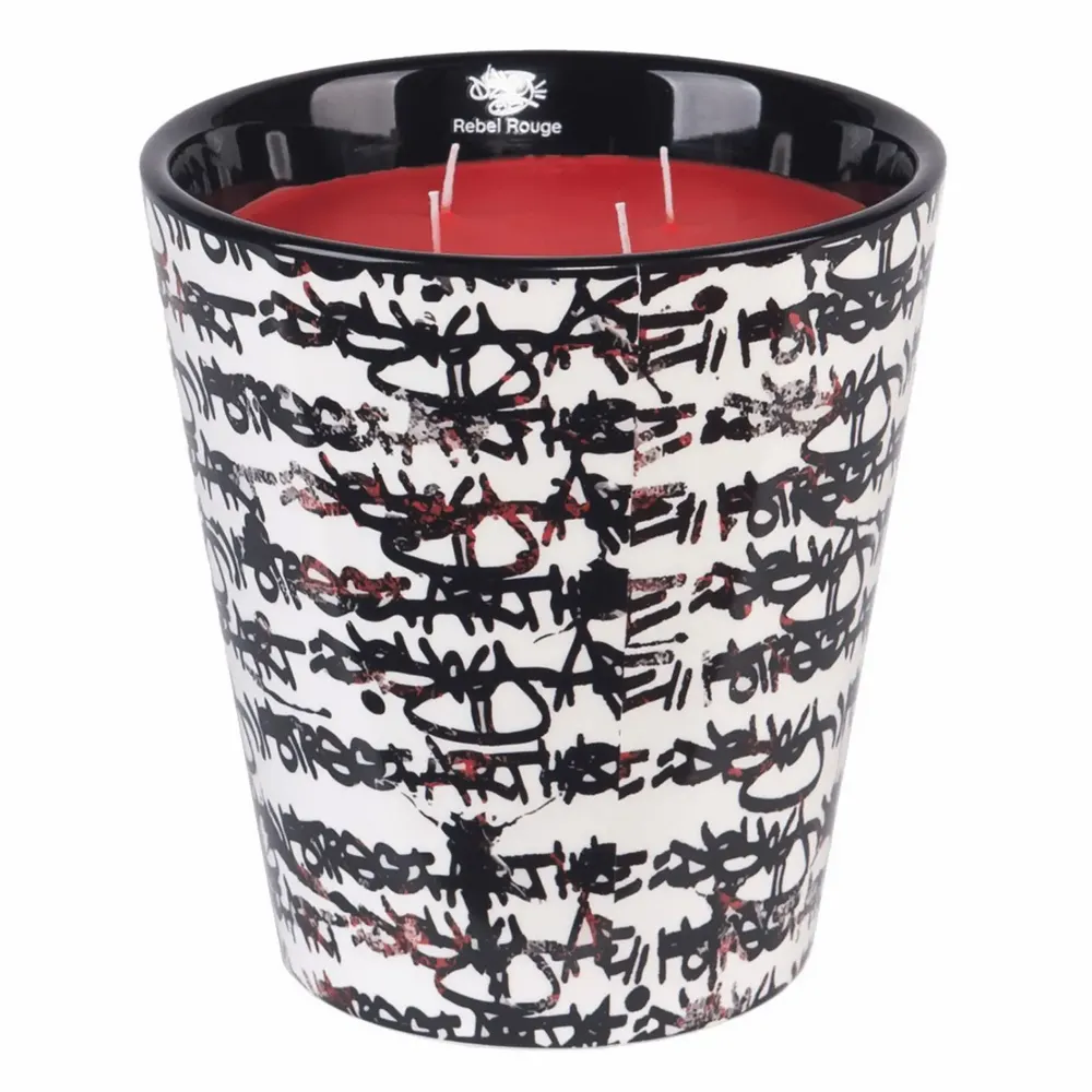 Candles - Rebel Rouge(Black Cherry-Jasmine Rose-Balsam)-Scented Ceramic Candle - 16cm - ARTITUDE HOME