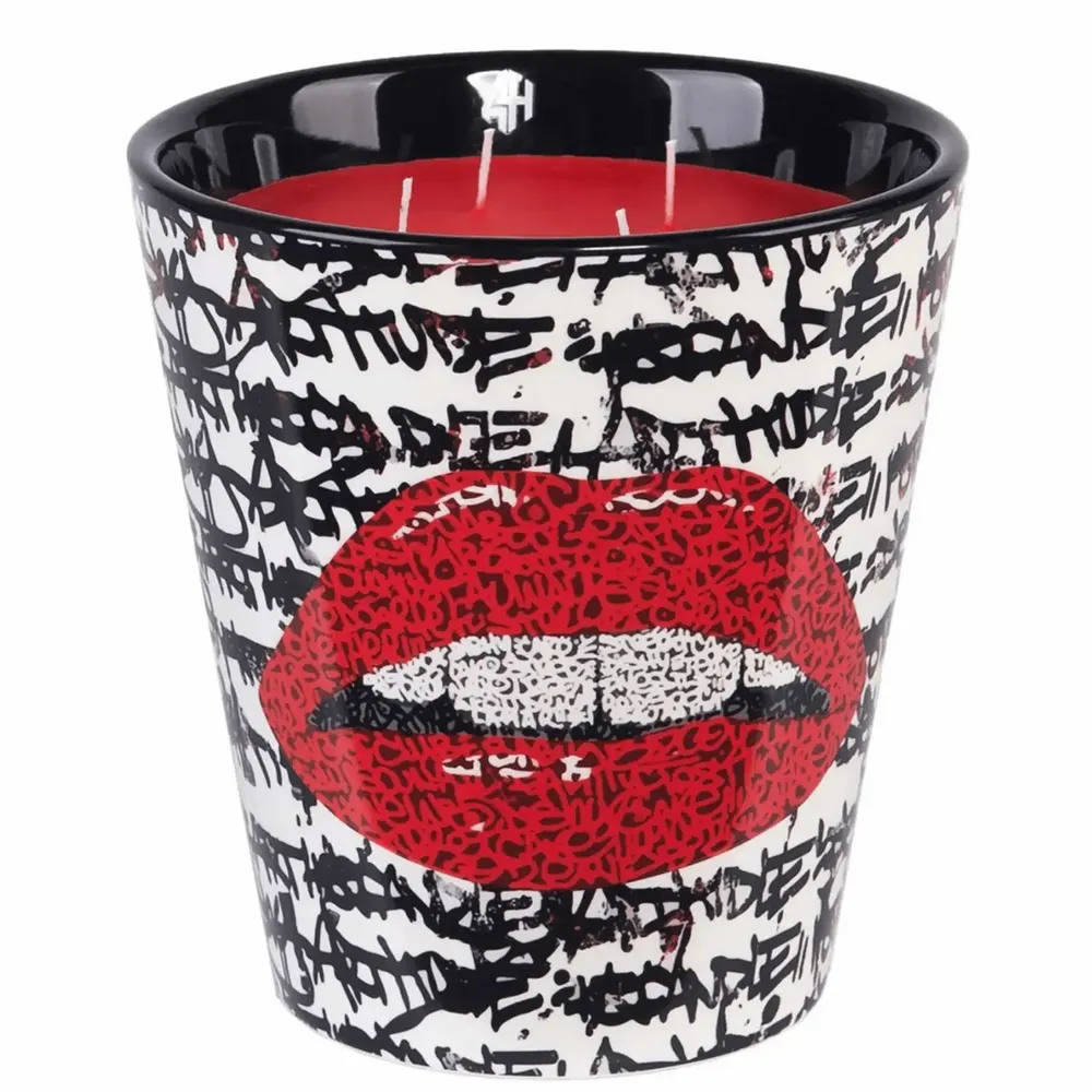 Candles - Rebel Rouge(Black Cherry-Jasmine Rose-Balsam)-Scented Ceramic Candle - 16cm - ARTITUDE HOME
