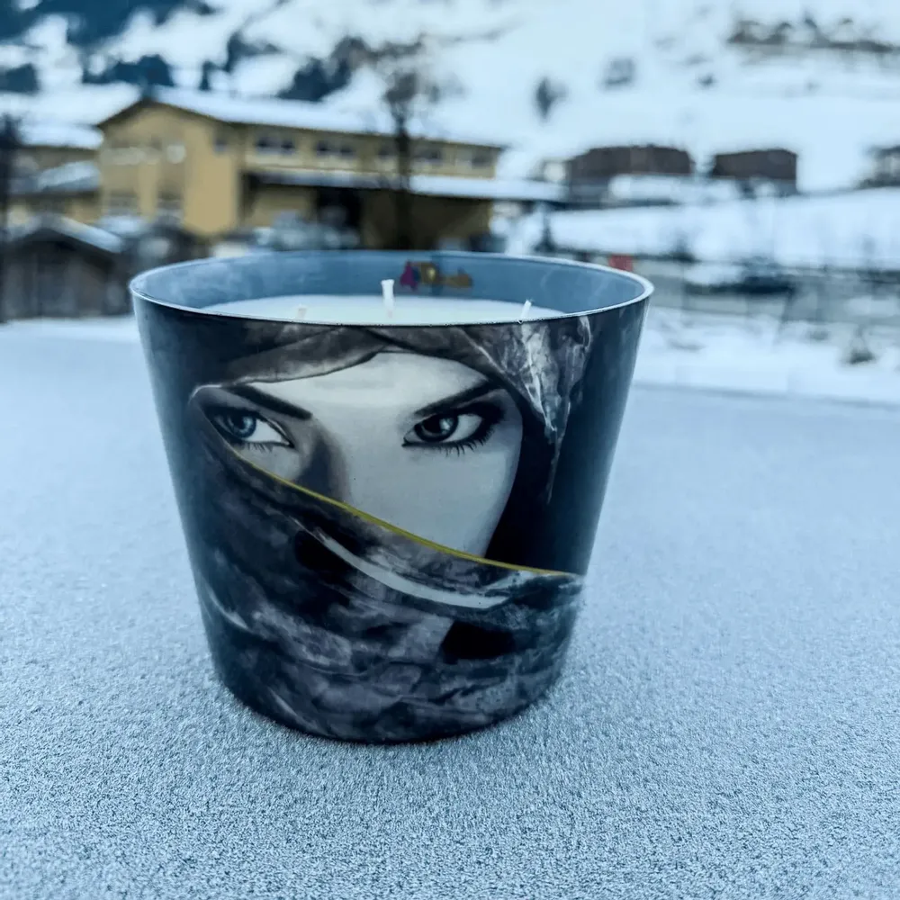 Bougies - Yeux d'Arabie (Rose épicée, oud, santal) - Bougie parfumée en verre - 10 cm - ARTITUDE HOME