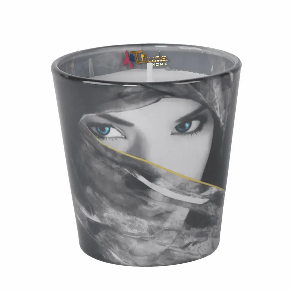 Bougies - Yeux d'Arabie (Rose épicée, Oud, Santal) - Bougie parfumée en verre - 7,5 cm - ARTITUDE HOME