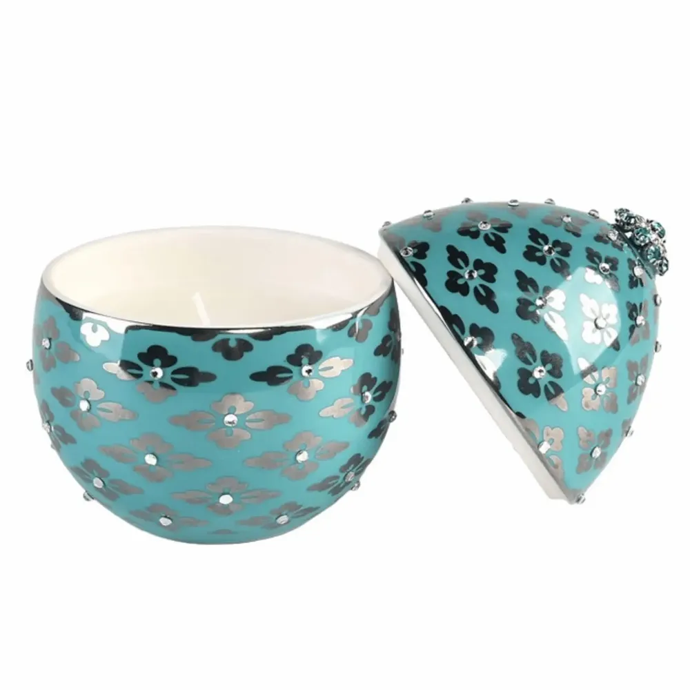 Bougies - Aqua - Turquoise (Prune-Safran-Ambre) - Bougie parfumée en forme d'œuf - Petit - ARTITUDE HOME