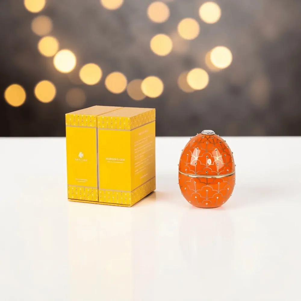 Bougies - MARIGOLD GEM - Bougie parfumée en forme d'œuf, petit format, au lys blanc, au santal et au musc. - ARTITUDE HOME