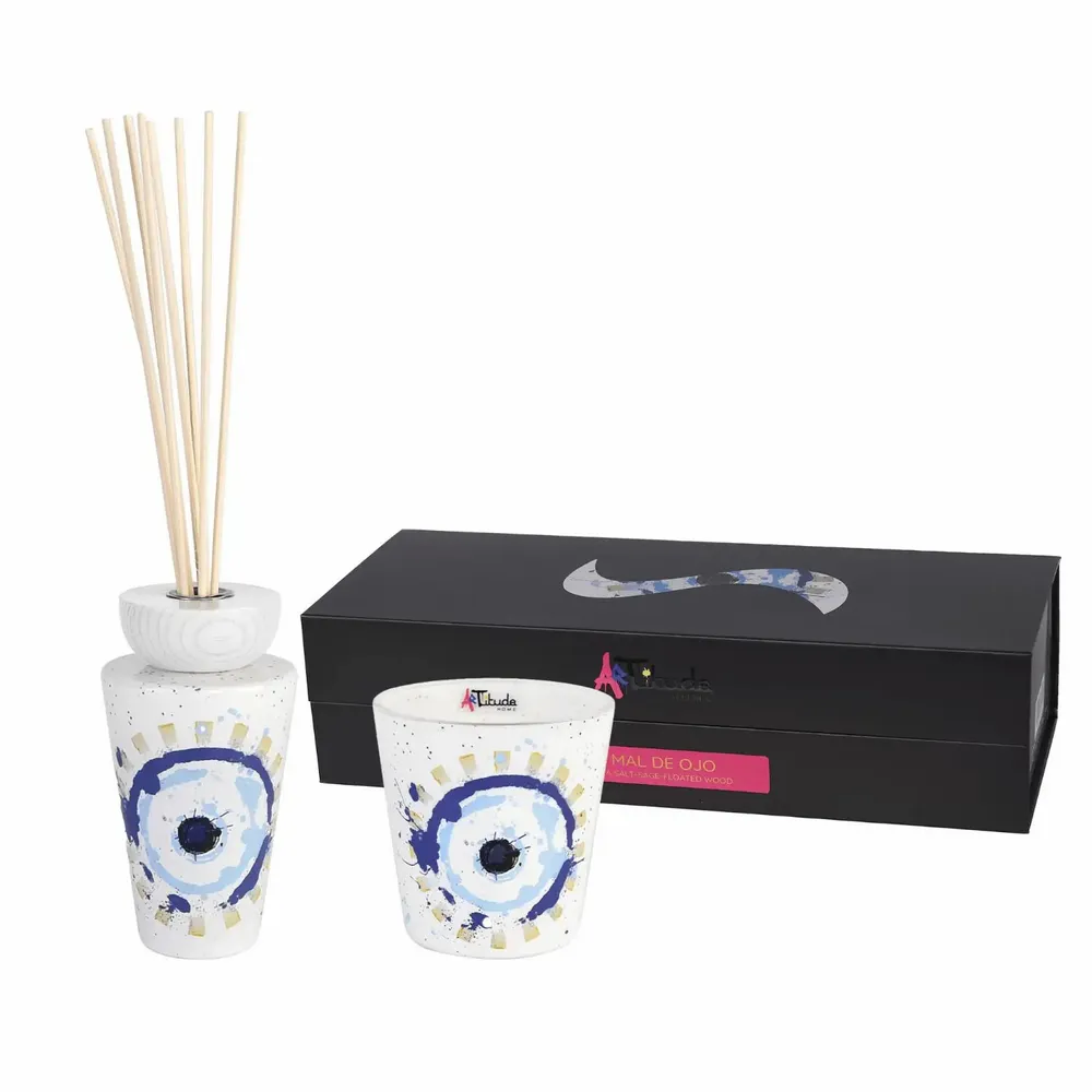 Bougies - Coffret cadeau diffuseur de bougies en verre Mal De Ojo - ARTITUDE HOME
