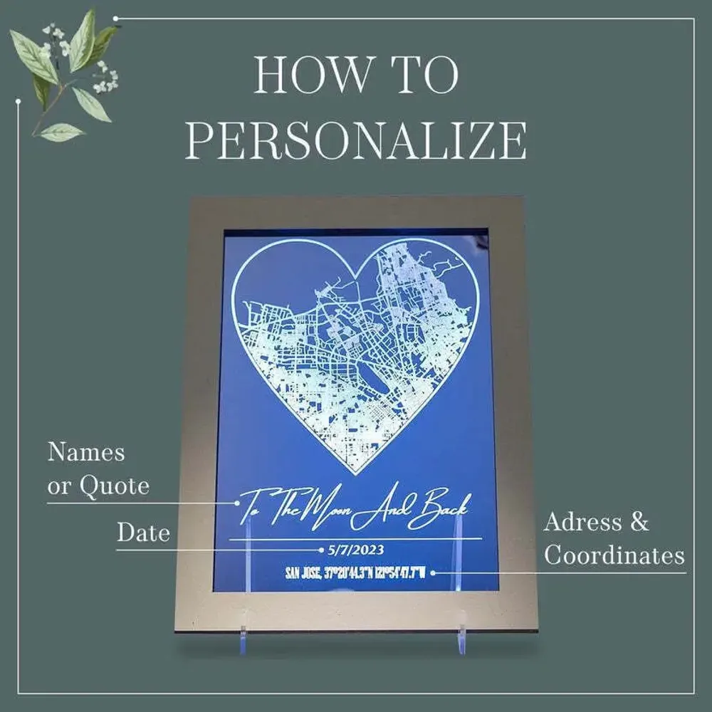 Lampes de bureau  - Plan de la ville Cadre léger Blanc L RGB Maison - ENJOY THE WOOD