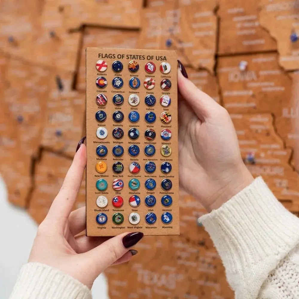 Autres décorations murales - Carte 3D en bois des États-Unis - Chêne L Prime - ENJOY THE WOOD