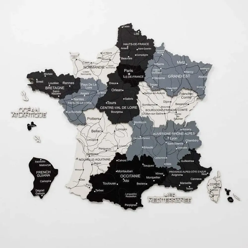 Other wall decoration - Wooden Map of France - Nordik L Prime - ENJOY THE WOOD