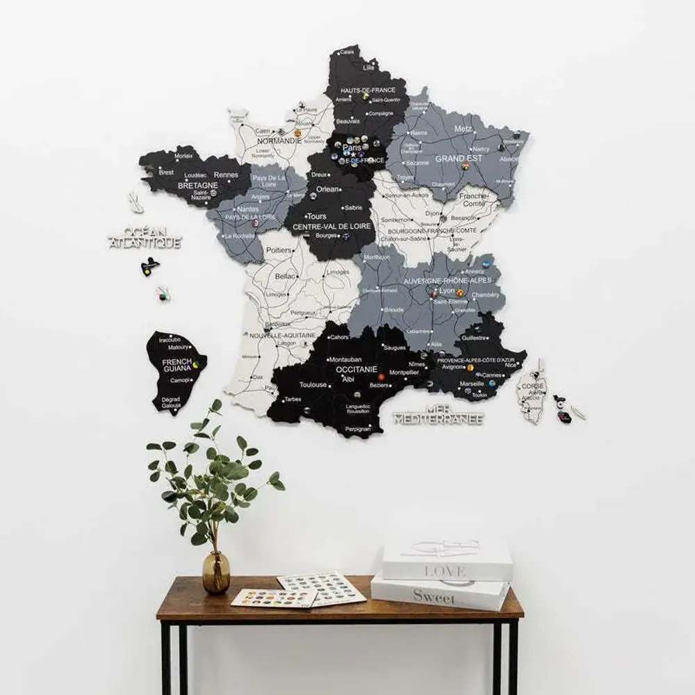 Other wall decoration - Wooden Map of France - Nordik M Prime - ENJOY THE WOOD