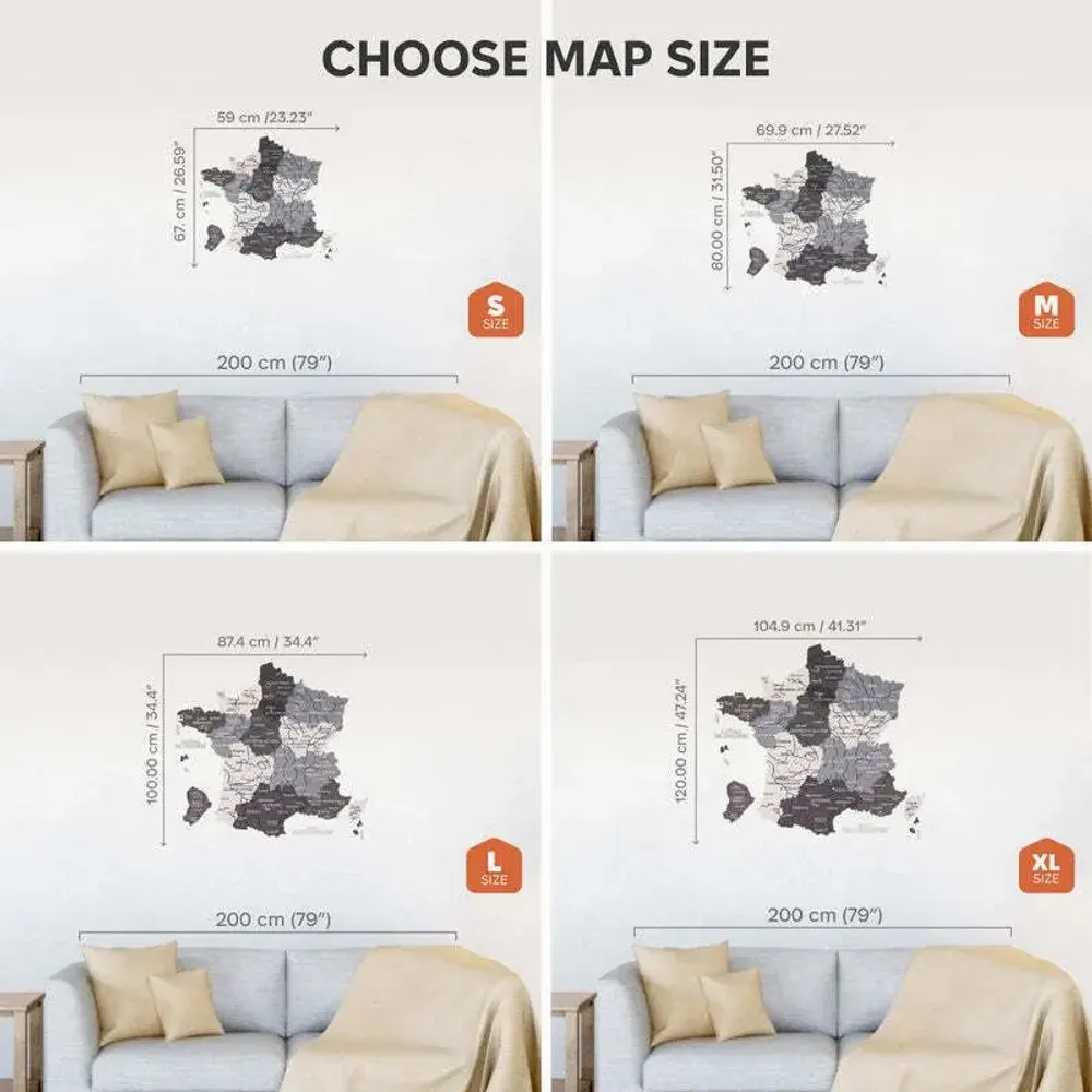 Other wall decoration - Wooden Map of France - Nordik XL Blank - ENJOY THE WOOD