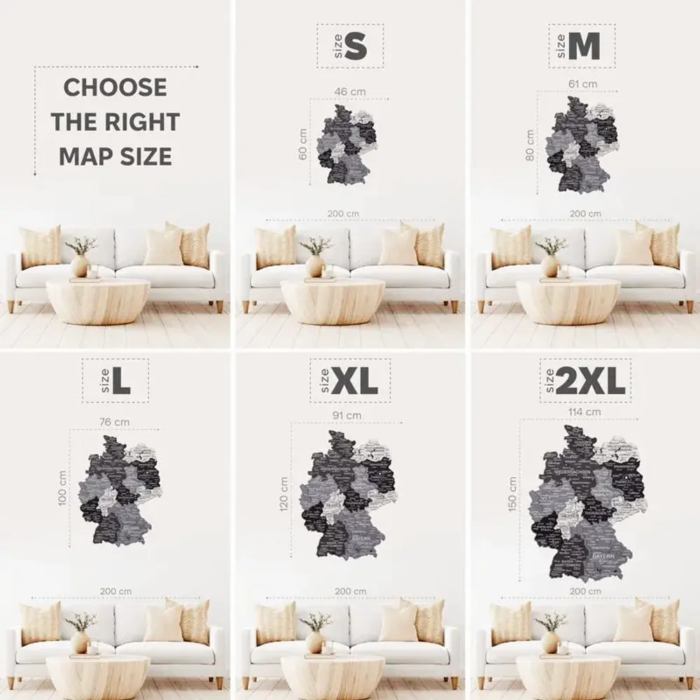 Other wall decoration - 3D Germany Wooden Map Nordik M Prime Plus - ENJOY THE WOOD