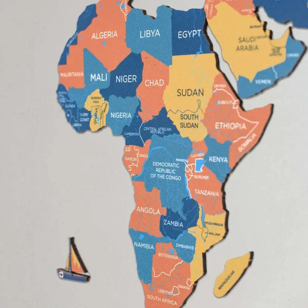 Autres décorations murales - Carte du Monde en Bois 2D Indie XL - ENJOY THE WOOD