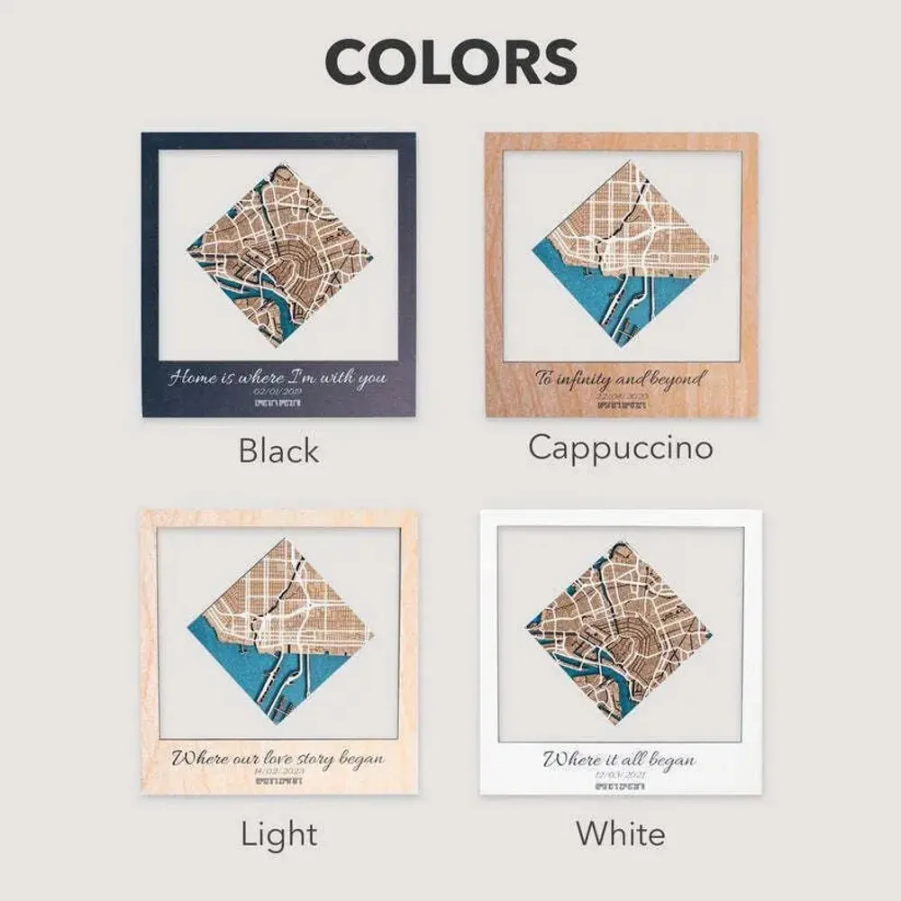 Other wall decoration - 3D Acrylic City Plan 2 L White - ENJOY THE WOOD