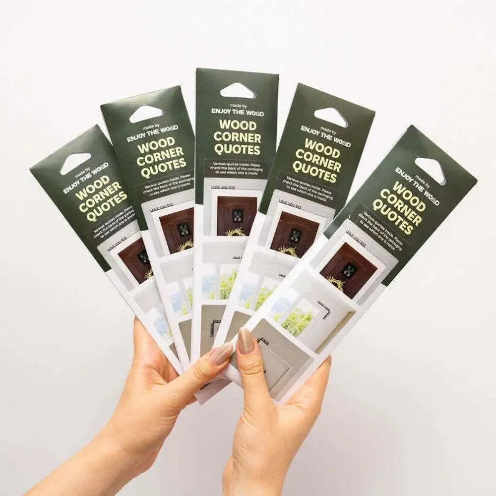 Decorative objects - Wooden Corner Quote do great things - ENJOY THE WOOD