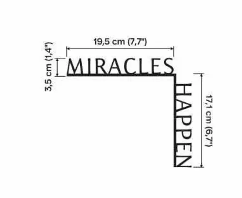 Objets de décoration - Citation d’angle en bois – « Les miracles se produisent » - ENJOY THE WOOD