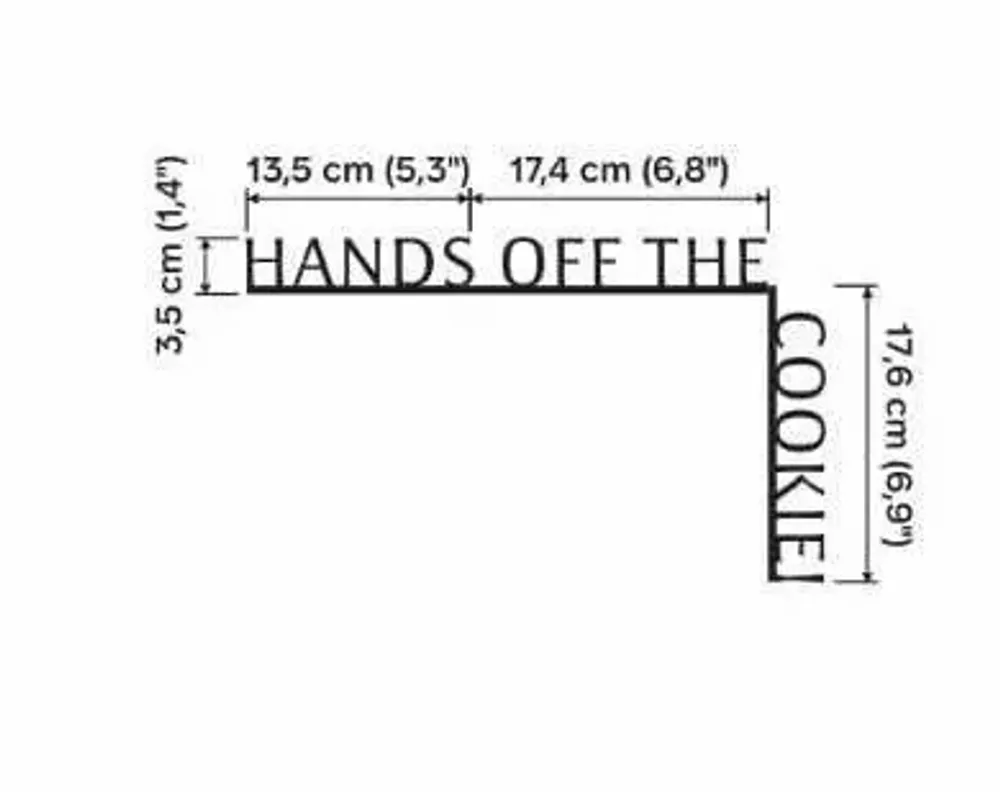 Decorative objects - Wooden Corner Quote hands off the cookie! - ENJOY THE WOOD