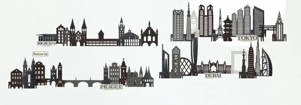 Decorative objects - Customisation of the Memory city - ENJOY THE WOOD