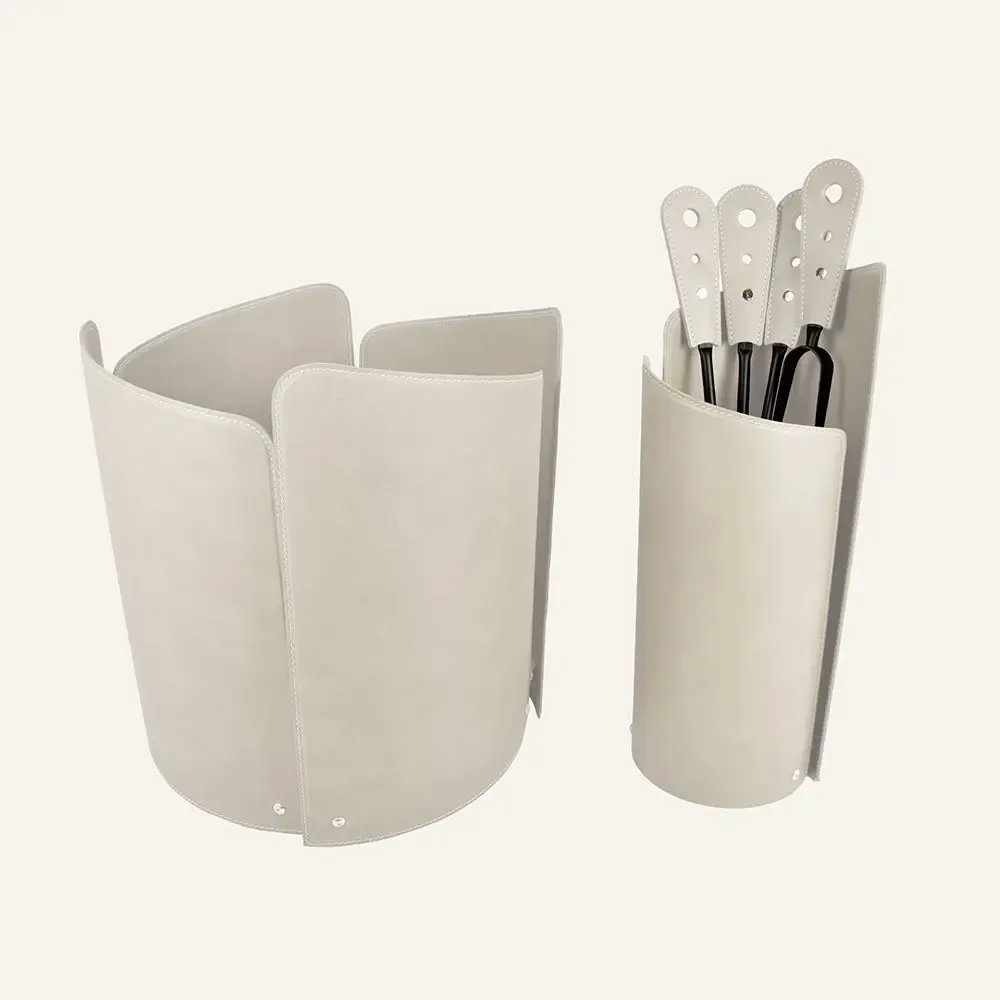 Design objects - Designer fireplace accessories in steel and leather ZEFIR - LIMAC DESIGN