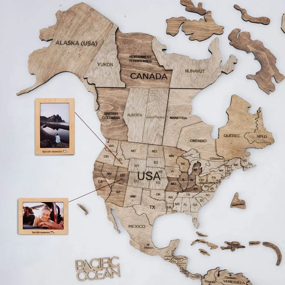 Other wall decoration - 3D Wooden World Map Prime Terra 2XL - ENJOY THE WOOD