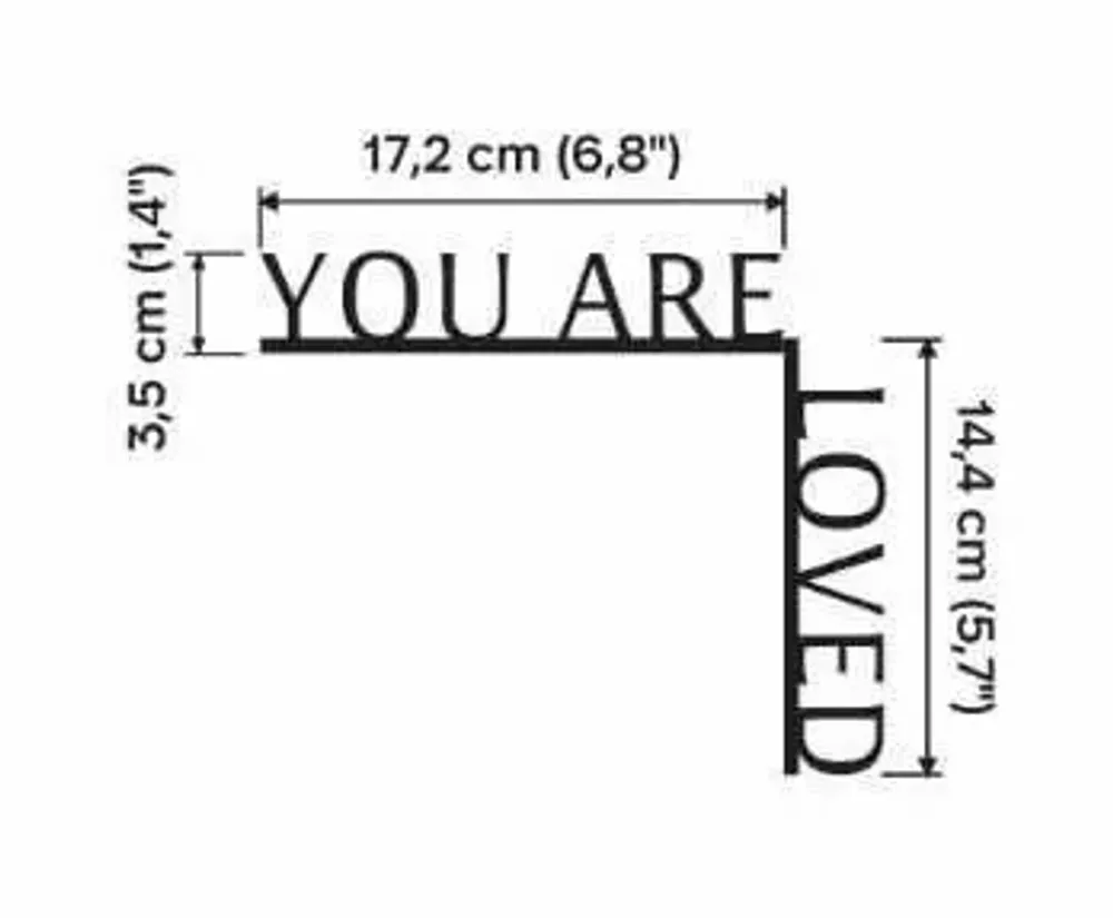 Decorative objects - Wooden Corner Quote you are loved - ENJOY THE WOOD