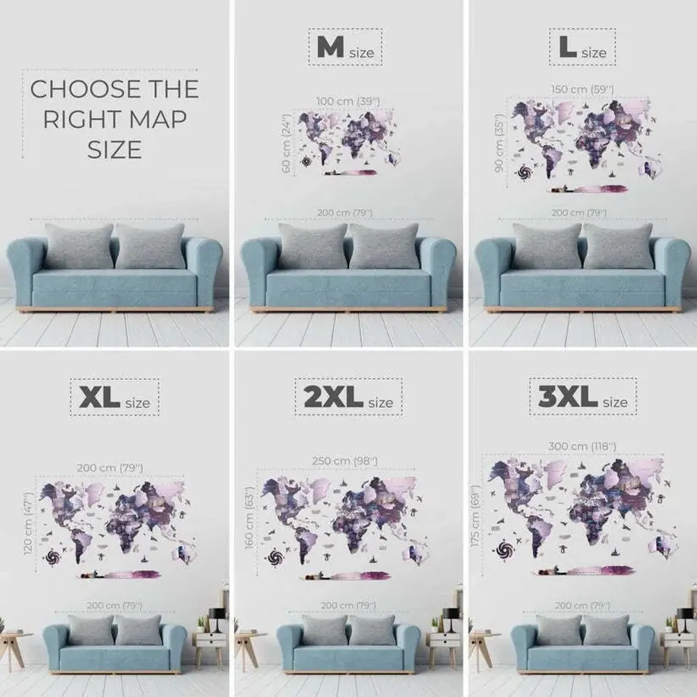 Other wall decoration - 3D Wooden World Map Prime Sirius 3XL - ENJOY THE WOOD