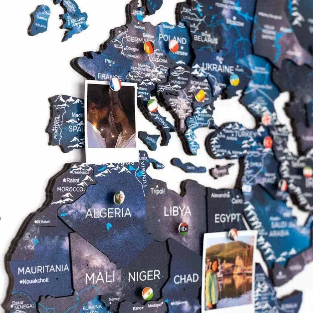 Other wall decoration - 3D Wooden World Map Prime Space XL - ENJOY THE WOOD