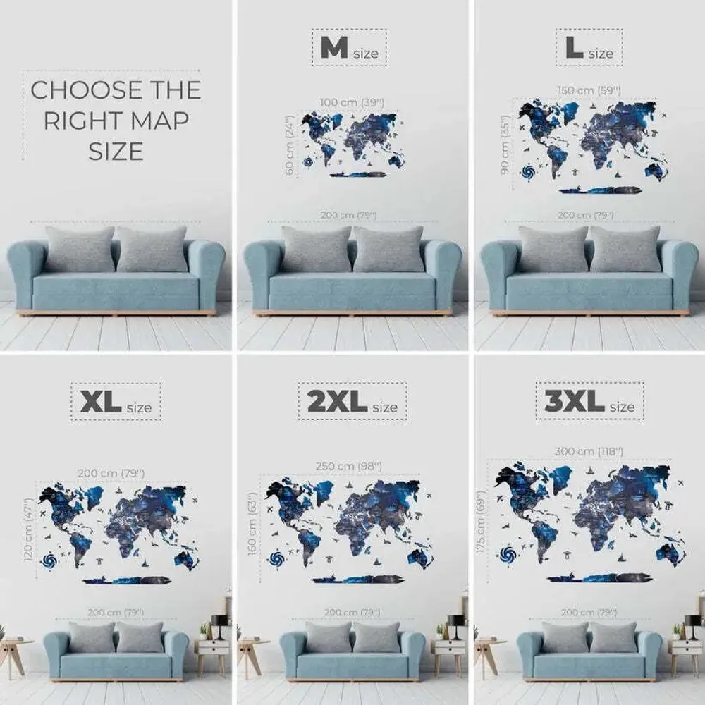 Other wall decoration - 3D Wooden World Map Prime Space 3XL - ENJOY THE WOOD