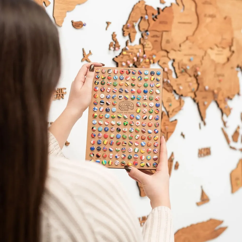 Objets de décoration - Punaises de drapeau - ENJOY THE WOOD