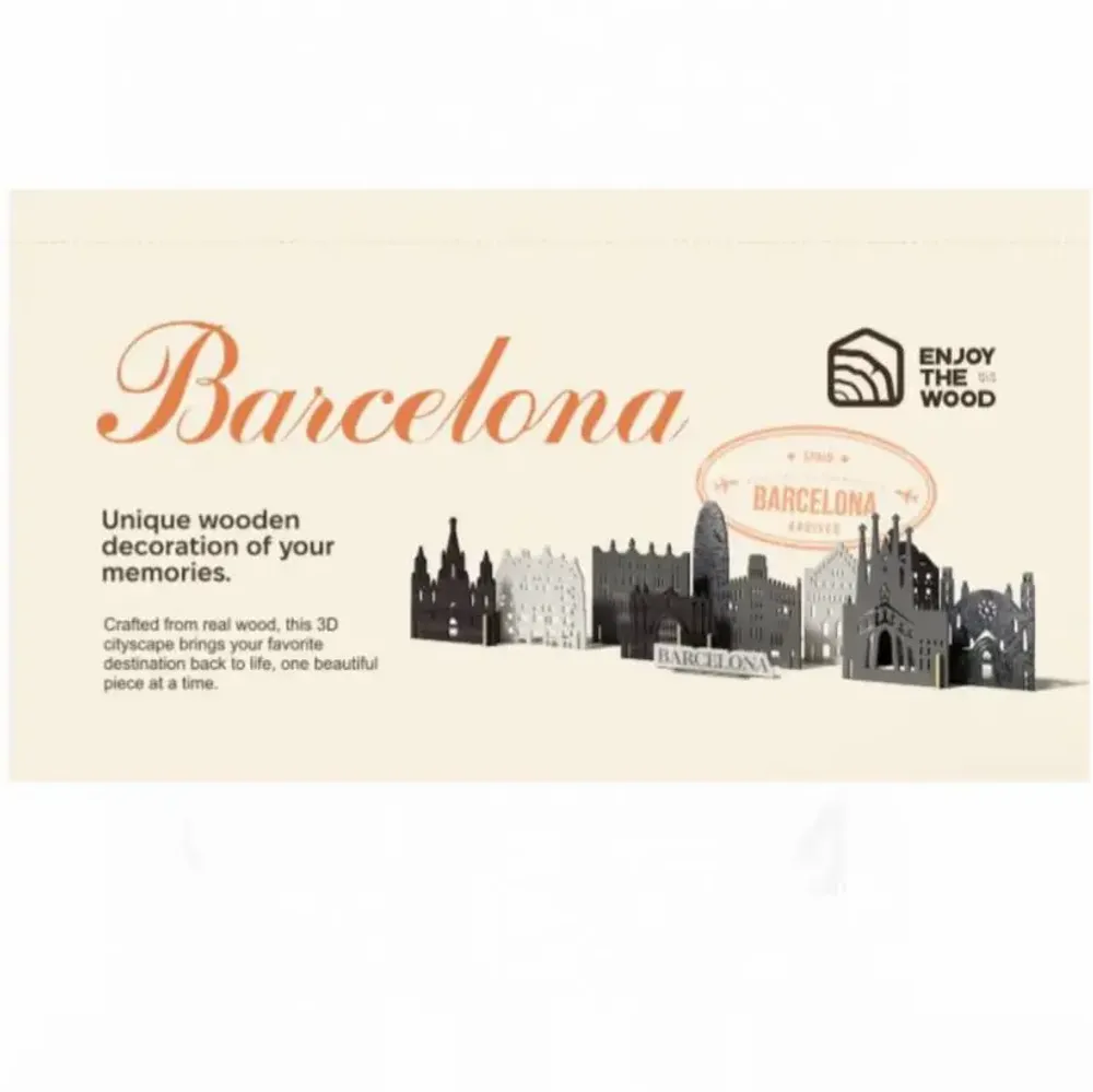 Objets de décoration - Ville Souvenir : Barcelone - ENJOY THE WOOD