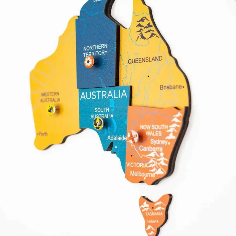 Autres décorations murales - Carte du monde en bois 3D Prime Indie M - ENJOY THE WOOD