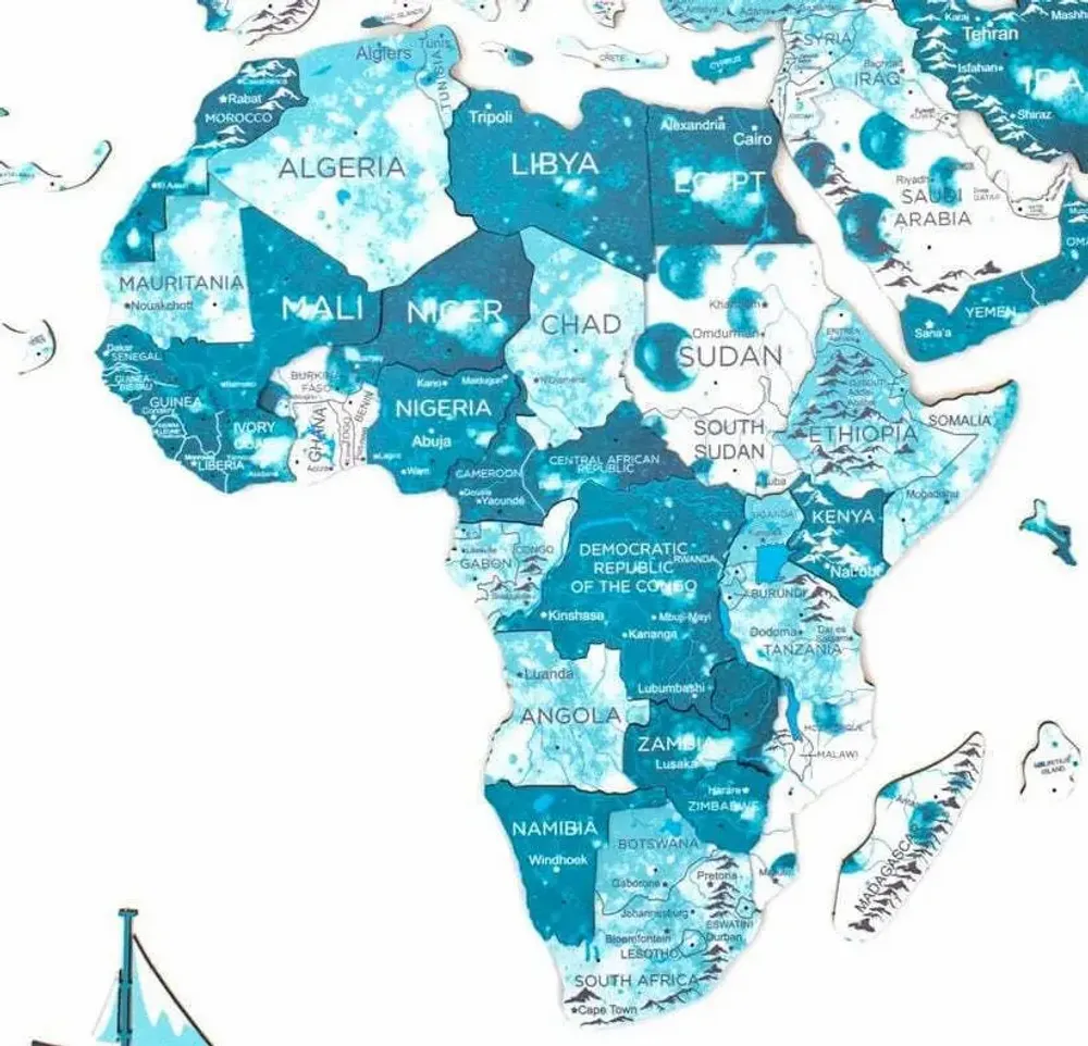 Autres décorations murales - Carte du monde en bois 3D Prime Aurora XL - ENJOY THE WOOD