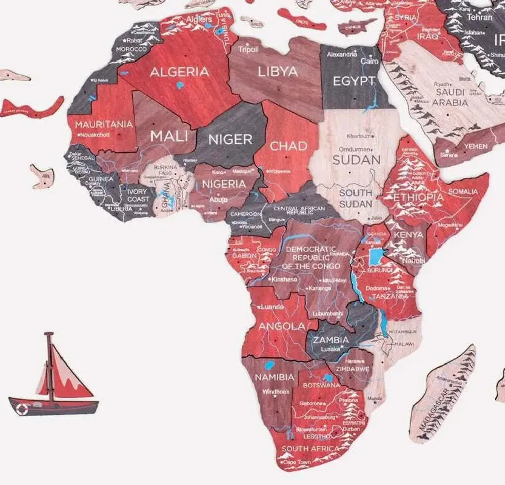 Other wall decoration - 3D Wooden World Map Prime Cliff XL - ENJOY THE WOOD