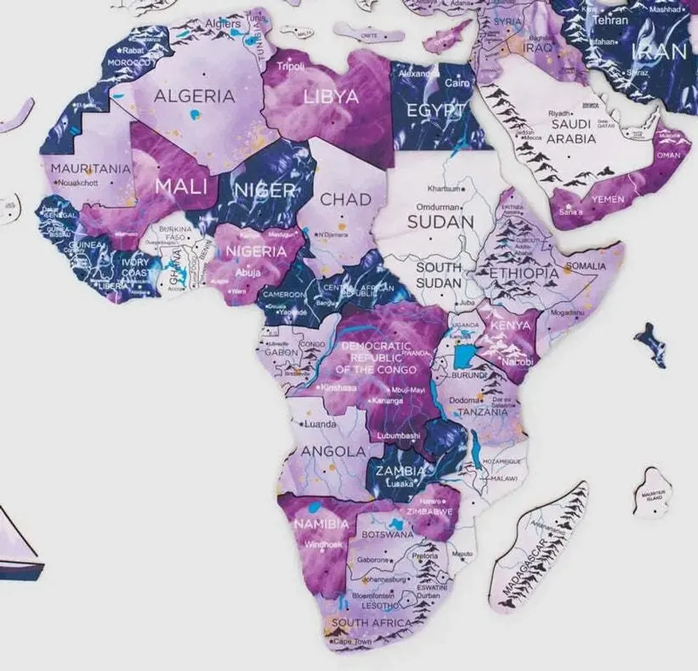 Other wall decoration - 3D Wooden World Map Prime Milky Way XL - ENJOY THE WOOD