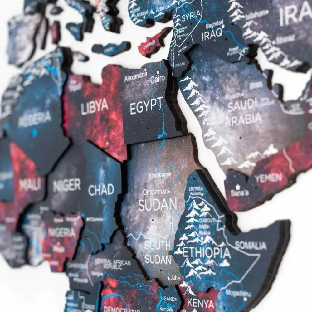 Other wall decoration - 3D Wooden World Map Prime Alcor XL - ENJOY THE WOOD