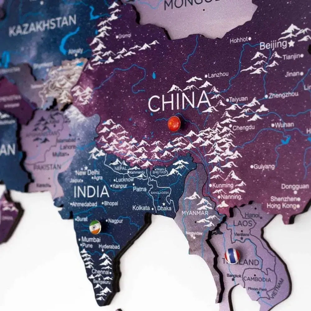 Other wall decoration - 3D Wooden World Map Prime Plus Sirius M - ENJOY THE WOOD