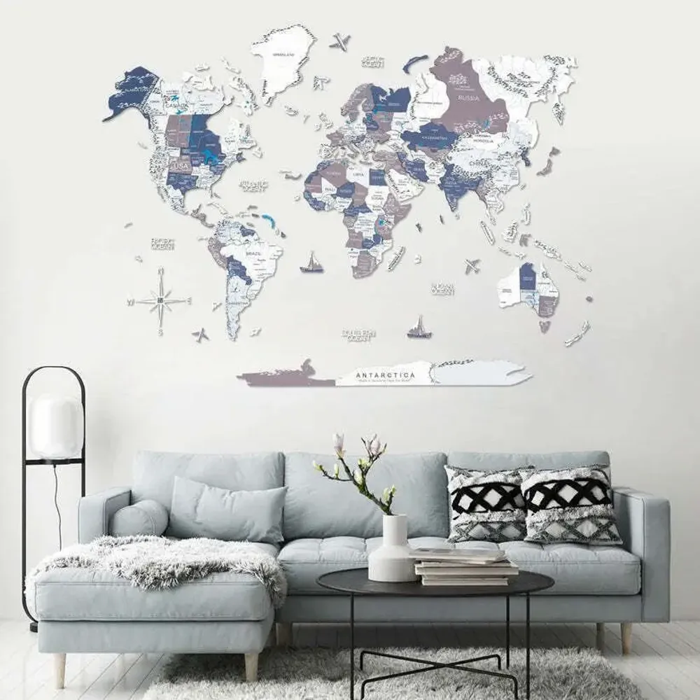 Other wall decoration - 3D Wooden World Map Prime Plus Сruise M - ENJOY THE WOOD