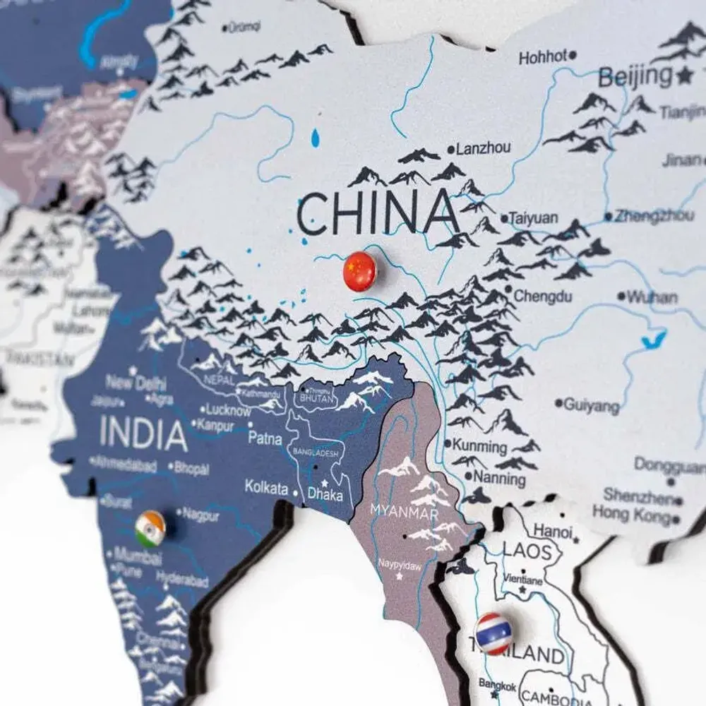 Autres décorations murales - Carte du Monde en Bois 3D Prime Plus Cruise XL - ENJOY THE WOOD