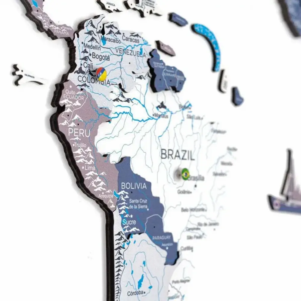 Other wall decoration - 3D Wooden World Map Prime Plus Сruise 2XL - ENJOY THE WOOD