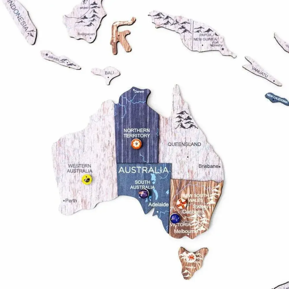 Autres décorations murales - Carte du Monde en Bois 3D Prime Mystery M - ENJOY THE WOOD