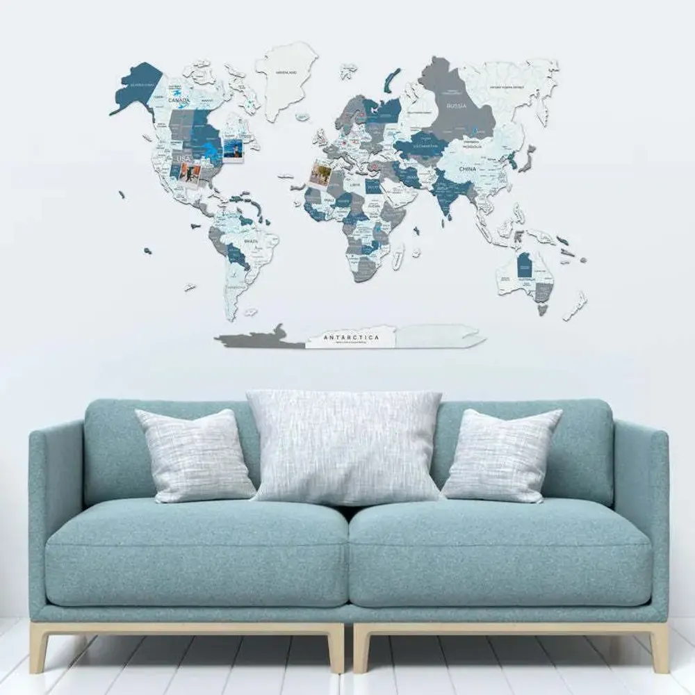 Other wall decoration - 2D Wooden World Map Cruise M - ENJOY THE WOOD