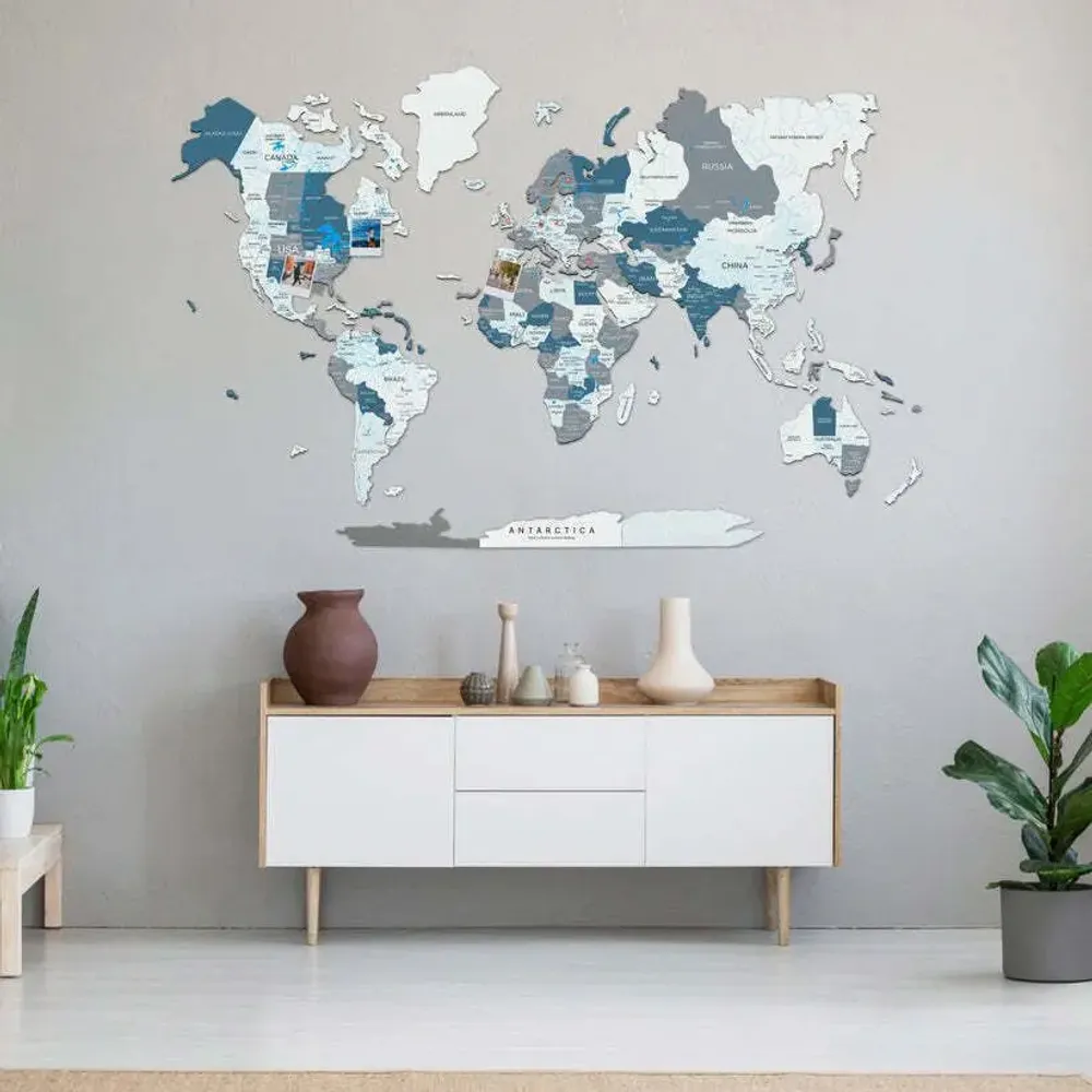 Other wall decoration - 2D Wooden World Map Cruise XL - ENJOY THE WOOD