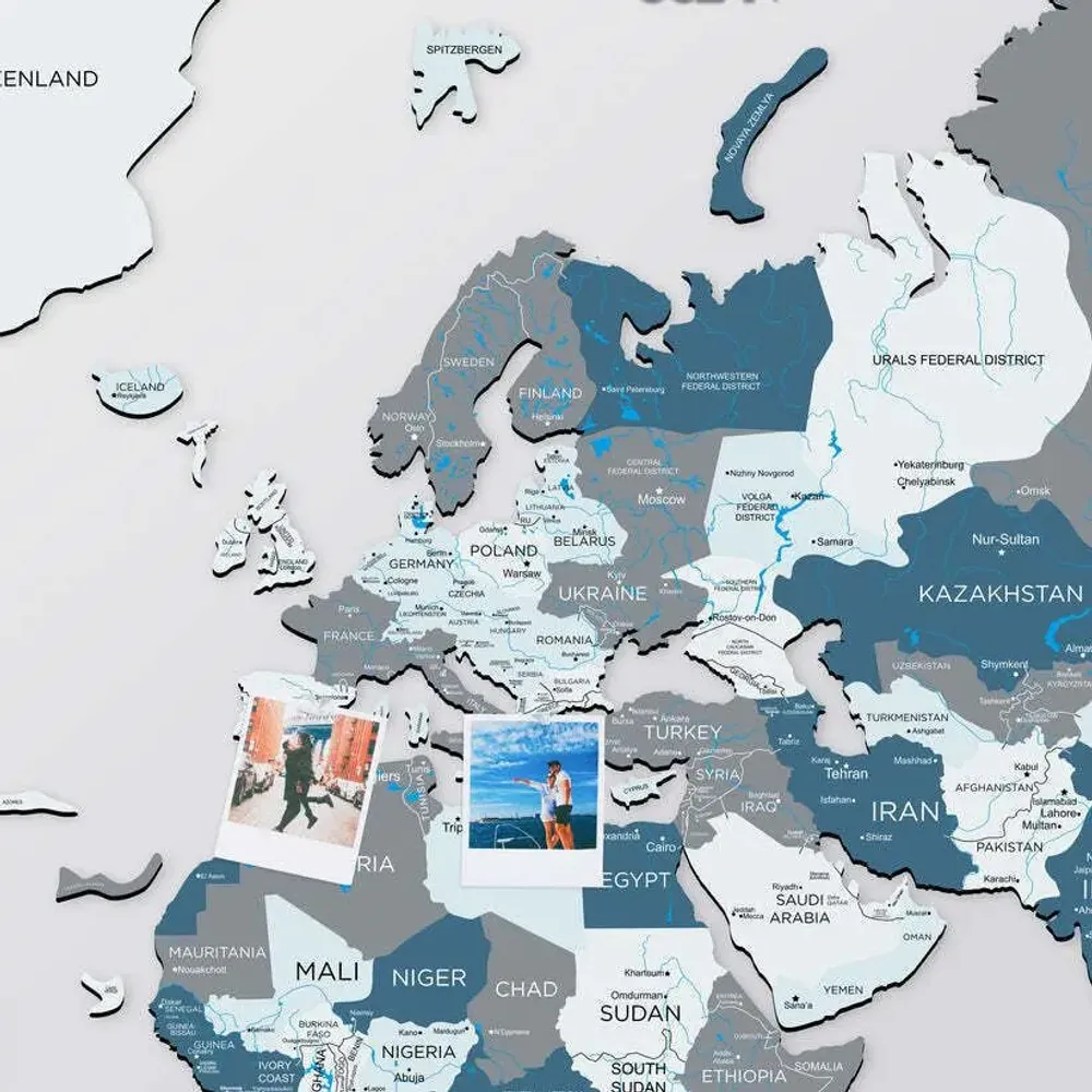 Other wall decoration - 2D Wooden World Map Cruise XL - ENJOY THE WOOD