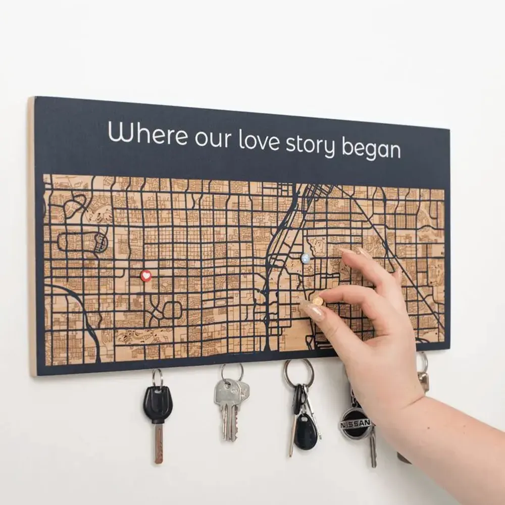 Other wall decoration - Wooden Key Holder M Black - ENJOY THE WOOD