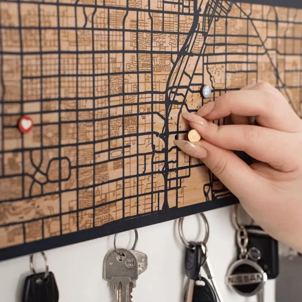 Autres décorations murales - Porte-clés en bois XL Naturel - ENJOY THE WOOD