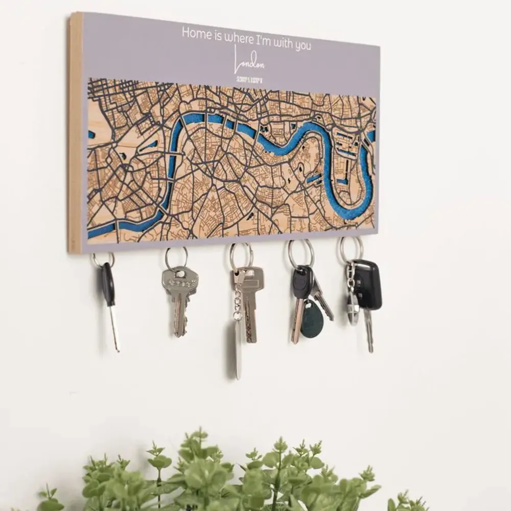 Other wall decoration - Wooden Key Holder XL Gray - ENJOY THE WOOD