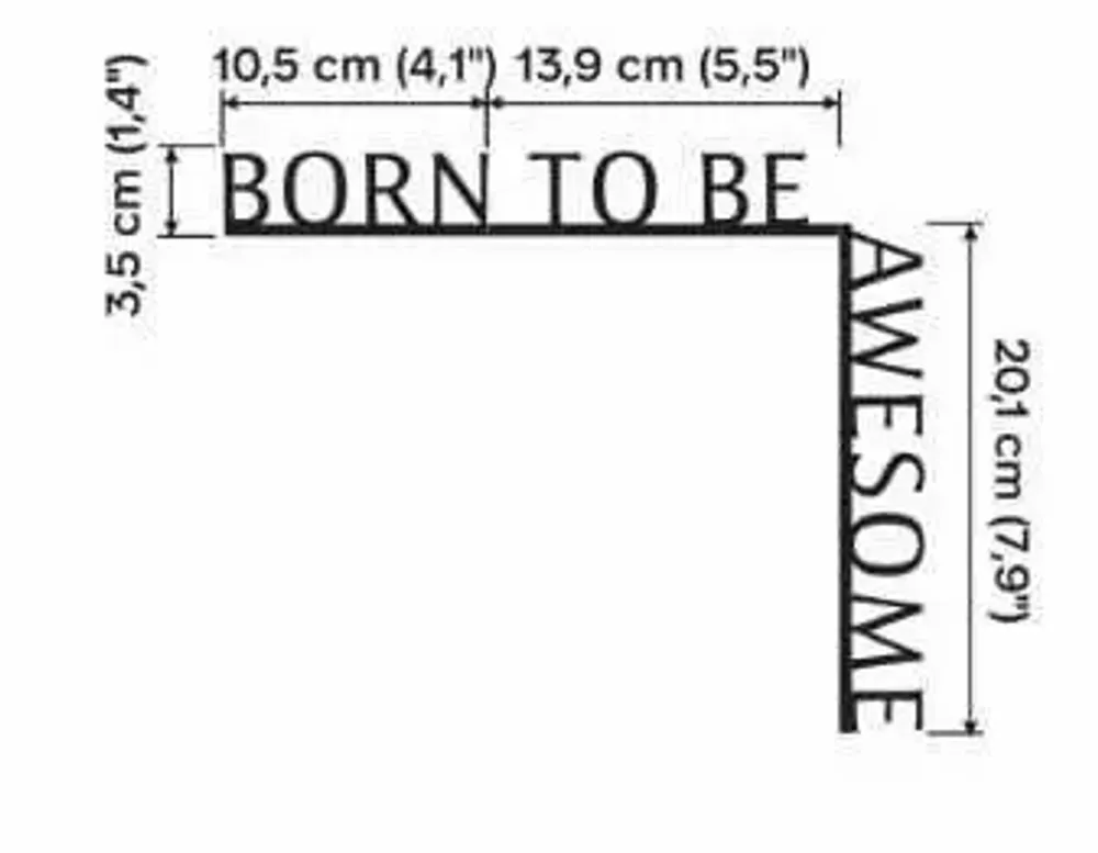 Objets de décoration - Citation d’angle en bois – « Né pour être génial » - ENJOY THE WOOD