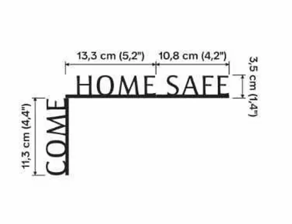 Objets de décoration - Citation d’angle en bois – « Rentre sain et sauf » - ENJOY THE WOOD